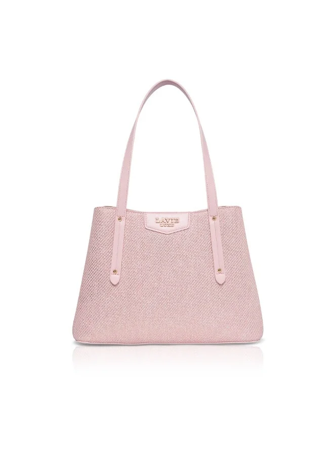 لافي حقيبة نسائية فاخرة بيلا بثلاثة أقسام متوسطة وردية